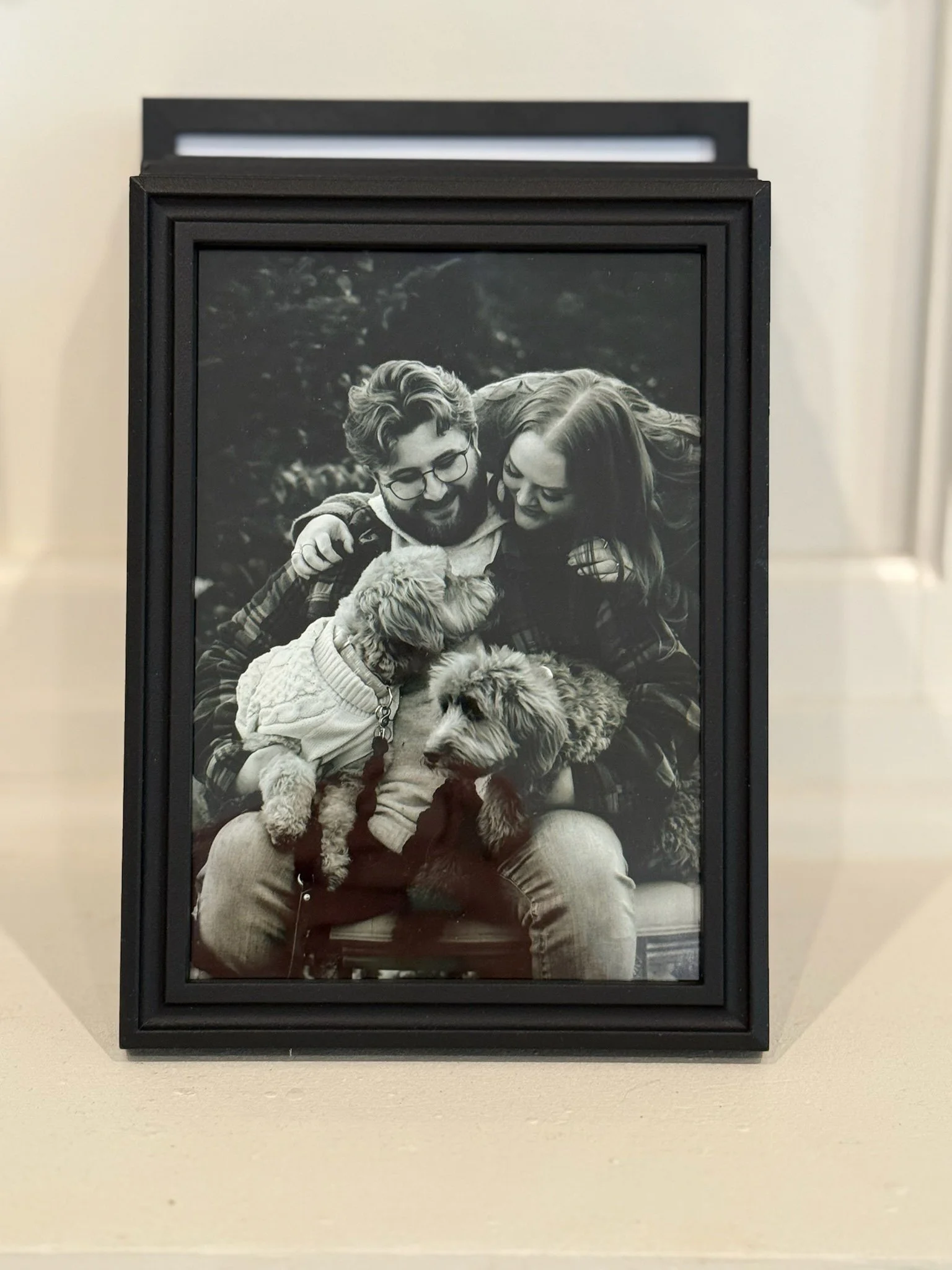 Black Rectangle Grooved Photo Frame