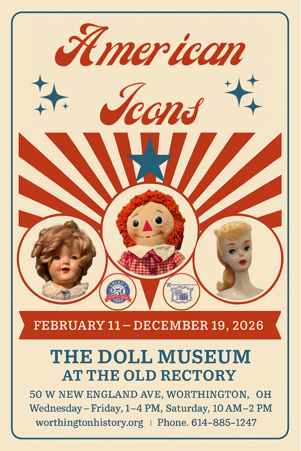 "American Icons" at the Doll Museum at the Old Rectory