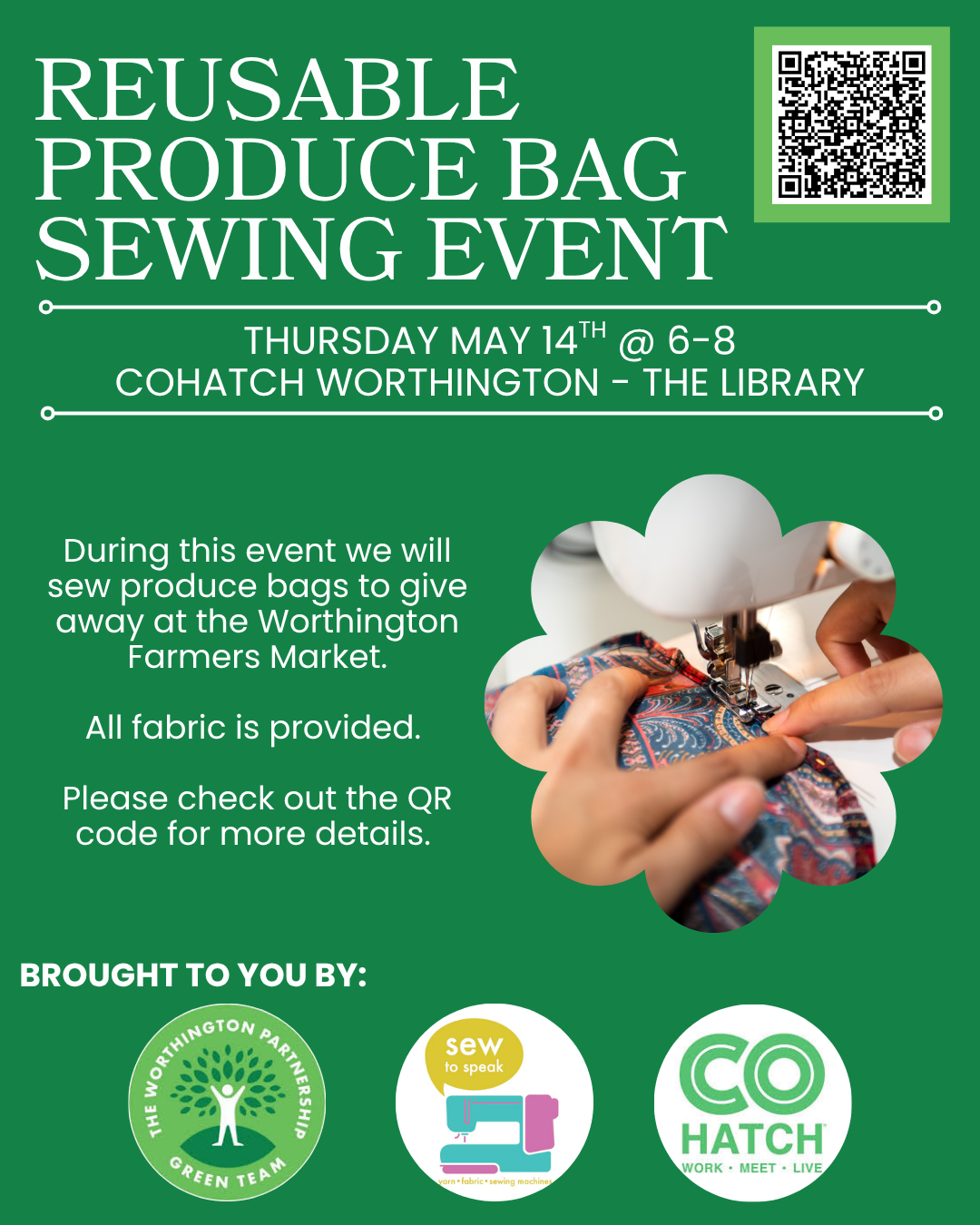 Reusable Produce Bag Sewing Event