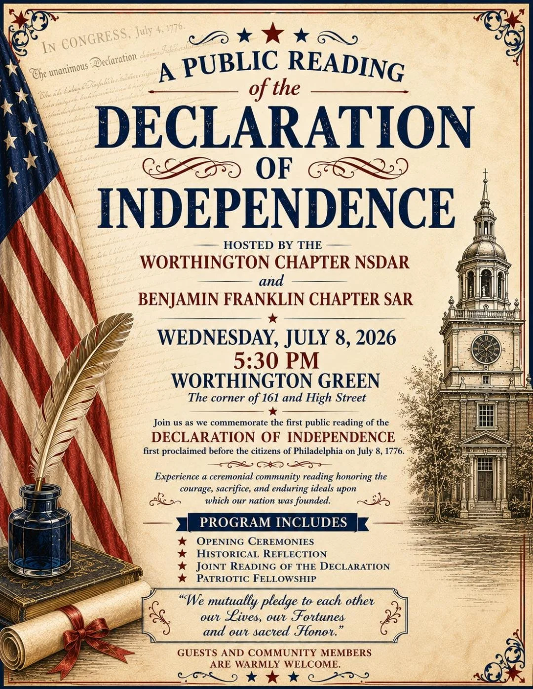 The Reading of the Declaration of Independence on Worthington Green