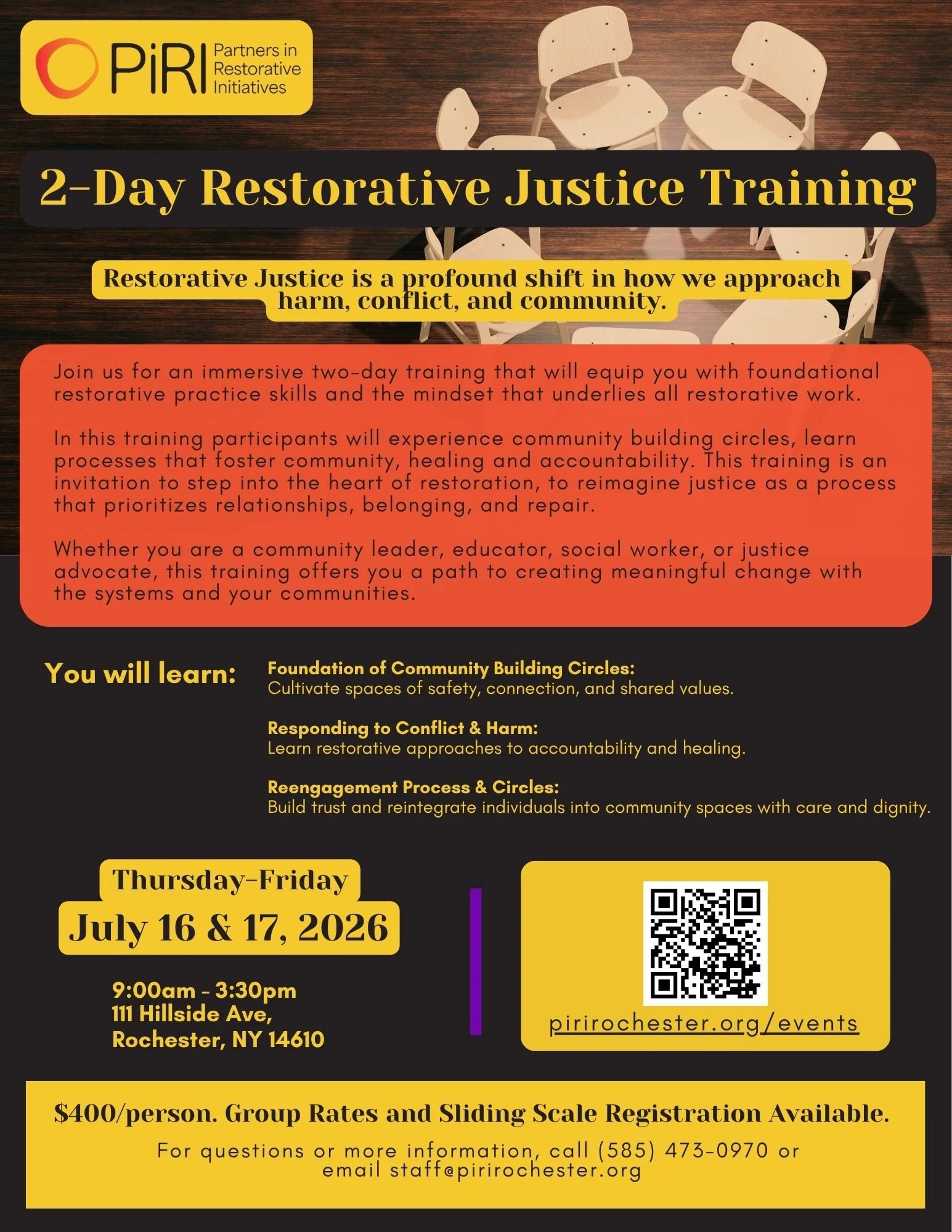 Postponed — 2-Day Restorative Justice Training