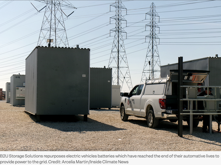 Inside Climate News: Retired EV Batteries Scored a New Gig: Bolstering Texas’ Grid