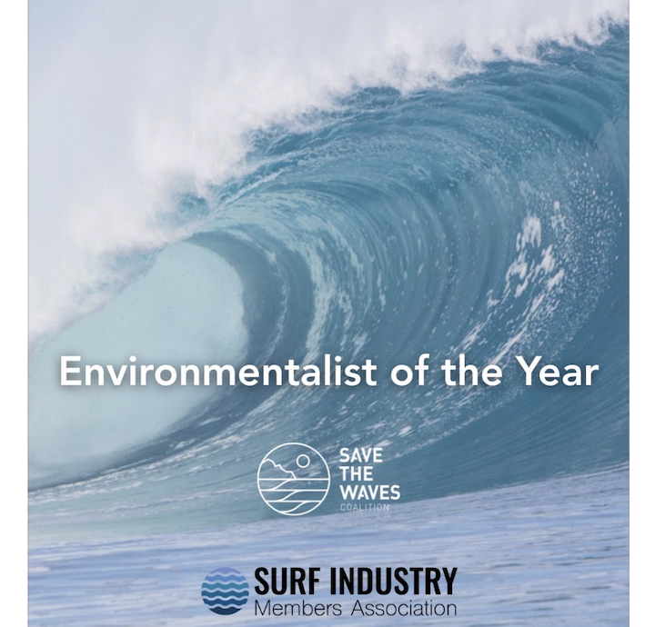 Save The Waves: Awarded "Environmentalist of the Year" By Surf Industry Association