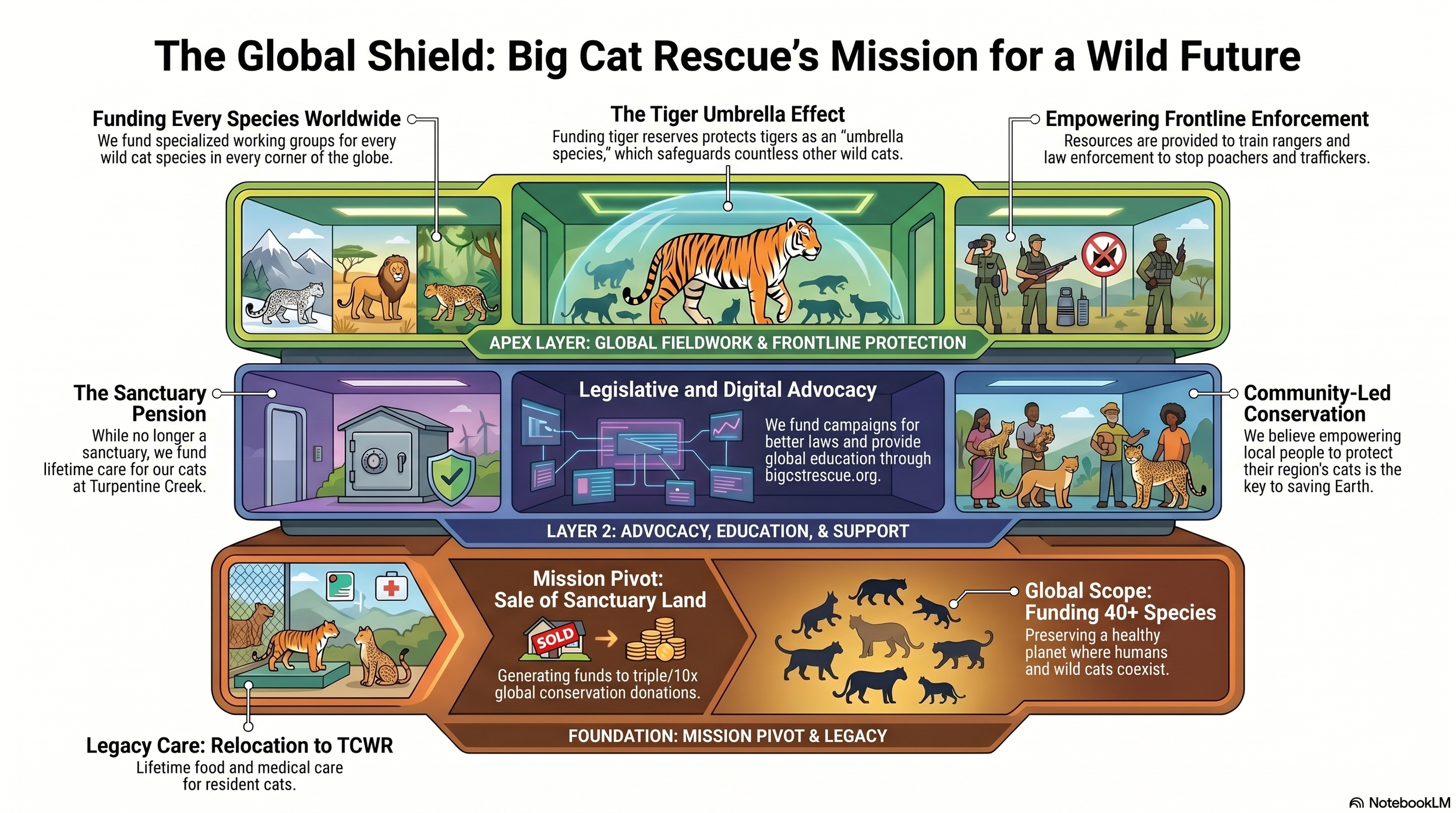 Big Cat Rescue's global conservation strategy.