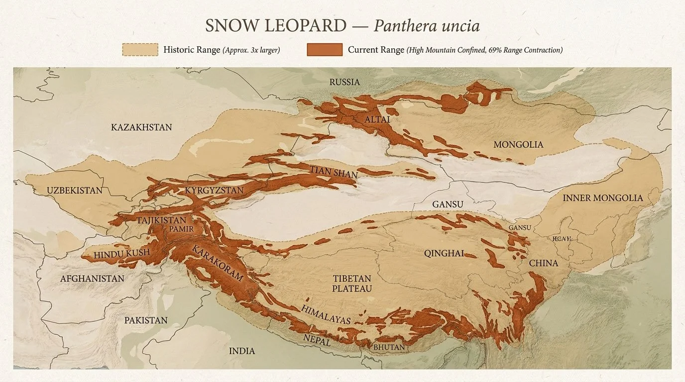 Snow Leopard Range Map