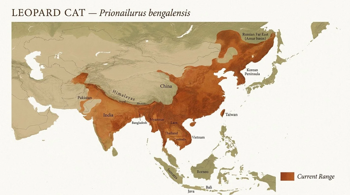 Leopard-Cat-Range-Map