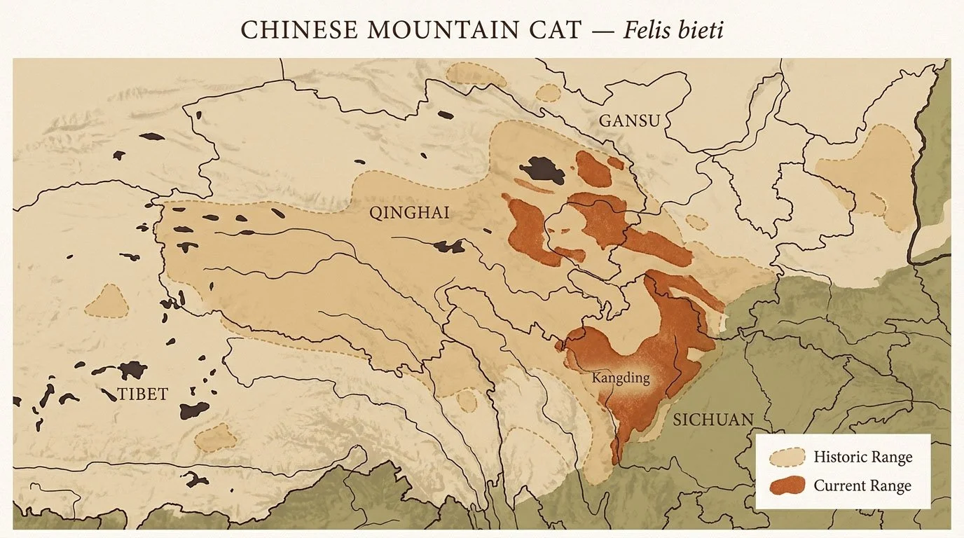 Chinese-Mountain-Cat-Range-Map