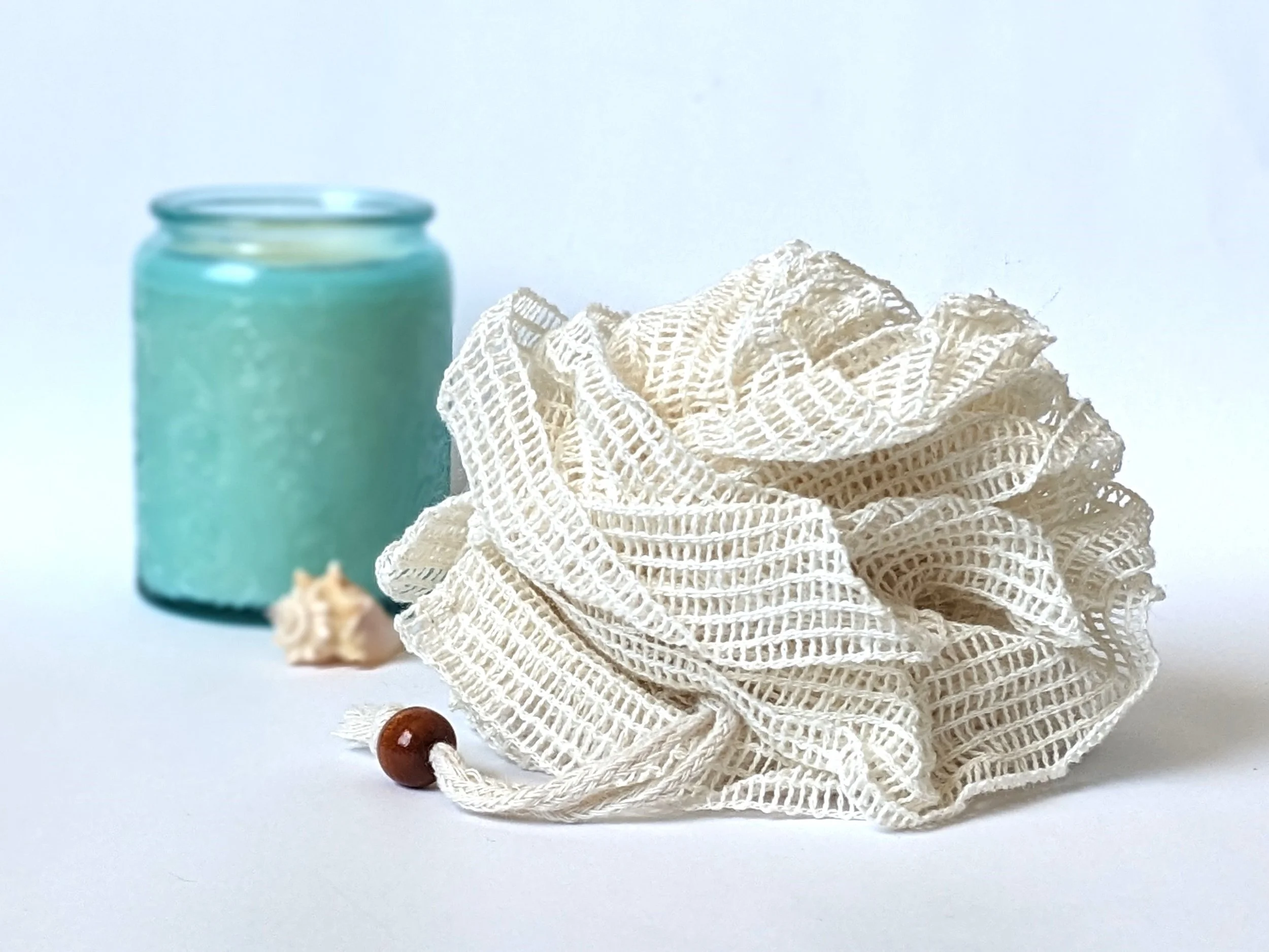 Ramie Bath Poof – Natural, Biodegradable Shower Loofah