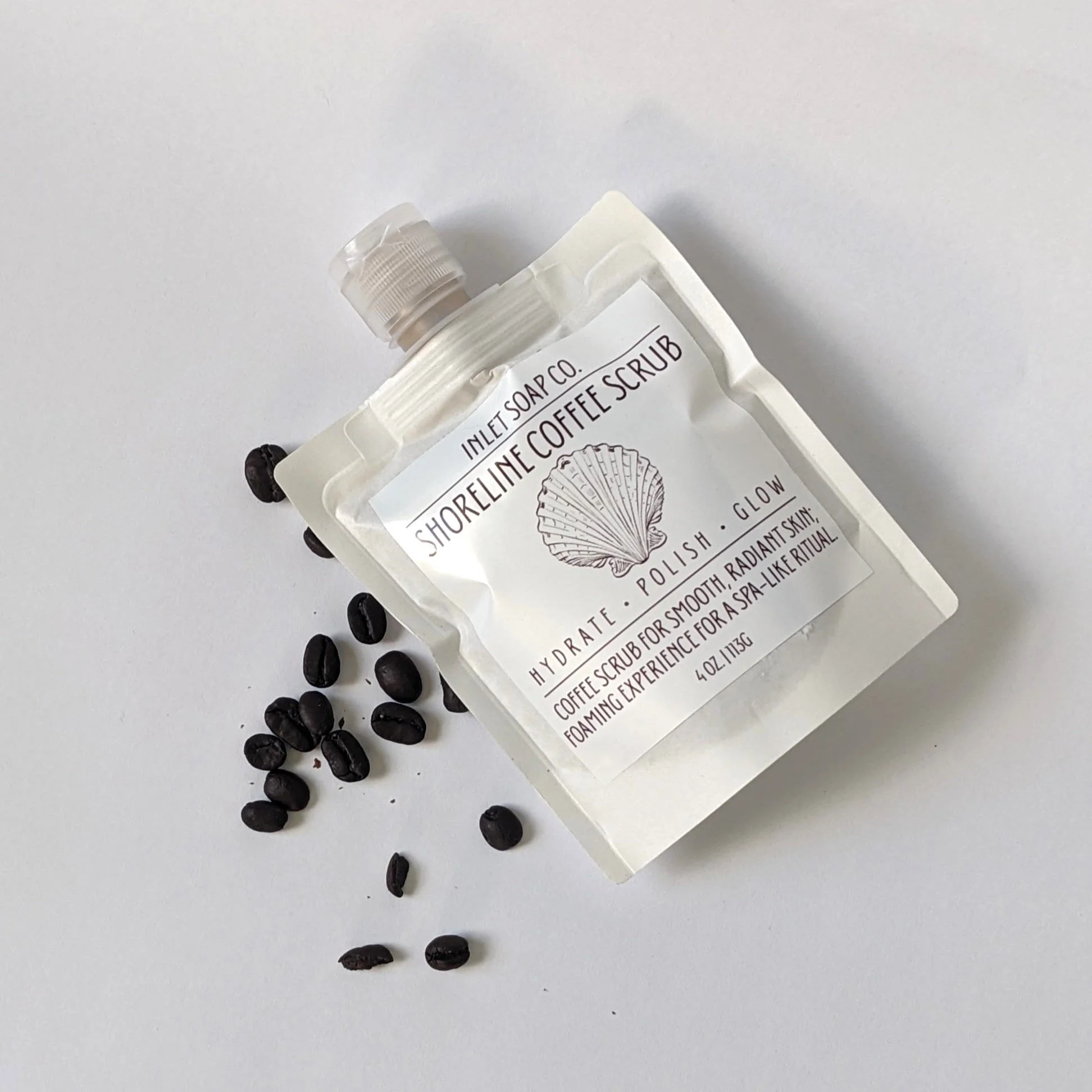 Shoreline Coffee Scrub – Skin Smoothing Coffee And Sugar Body Scrub 4 oz.