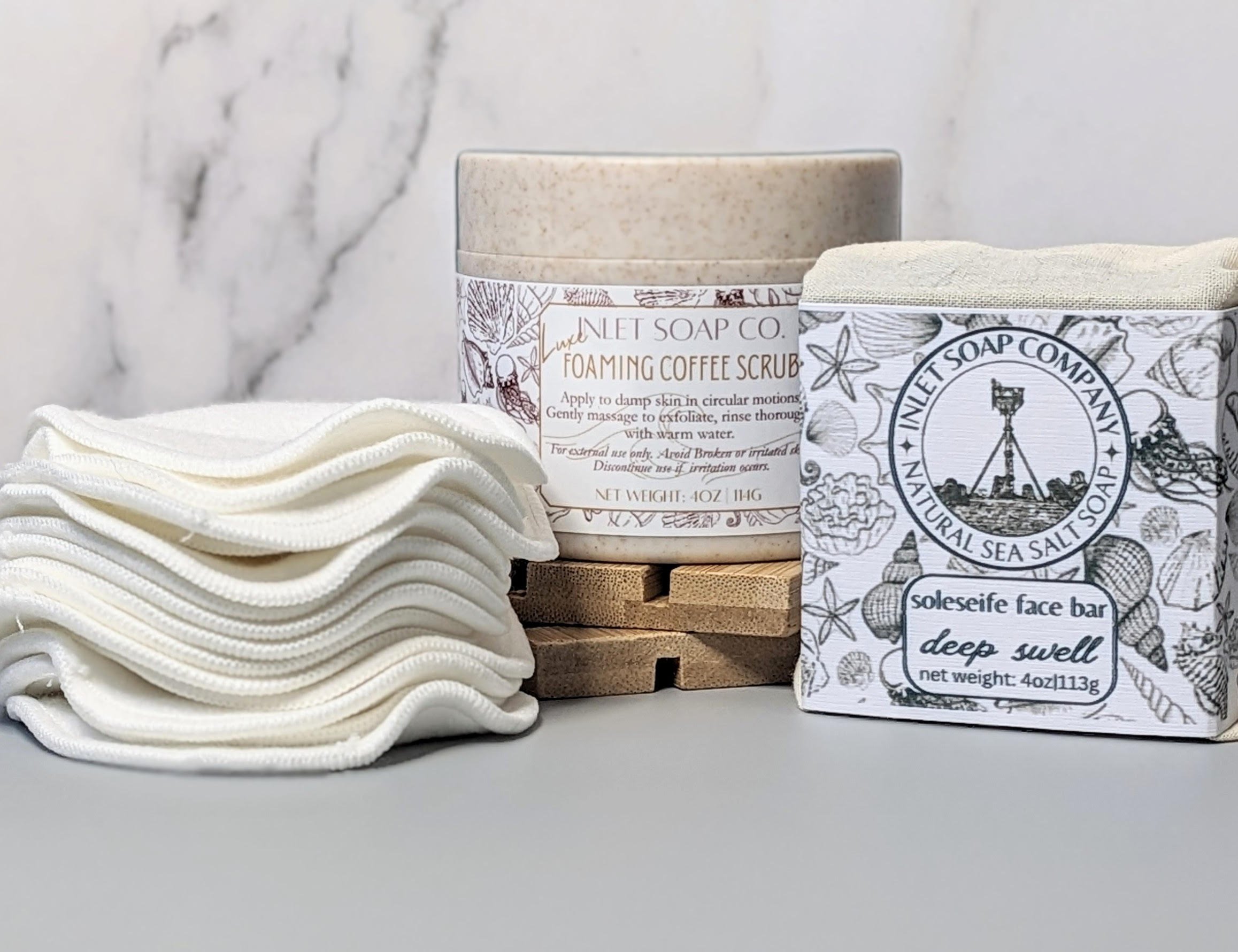 Coffee and Sea Set – Soleseife Face Bar and Coffee Scrub