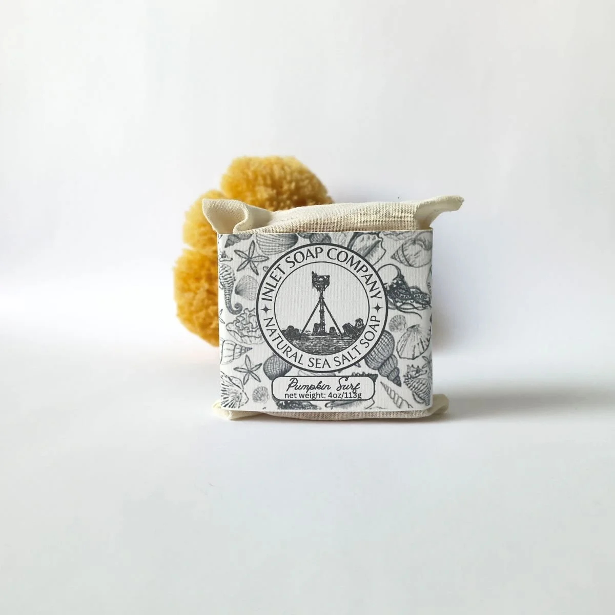 Pumpkin Sandalwood Sea Salt Bar Soap (4 oz) - Inlet Soap Co.