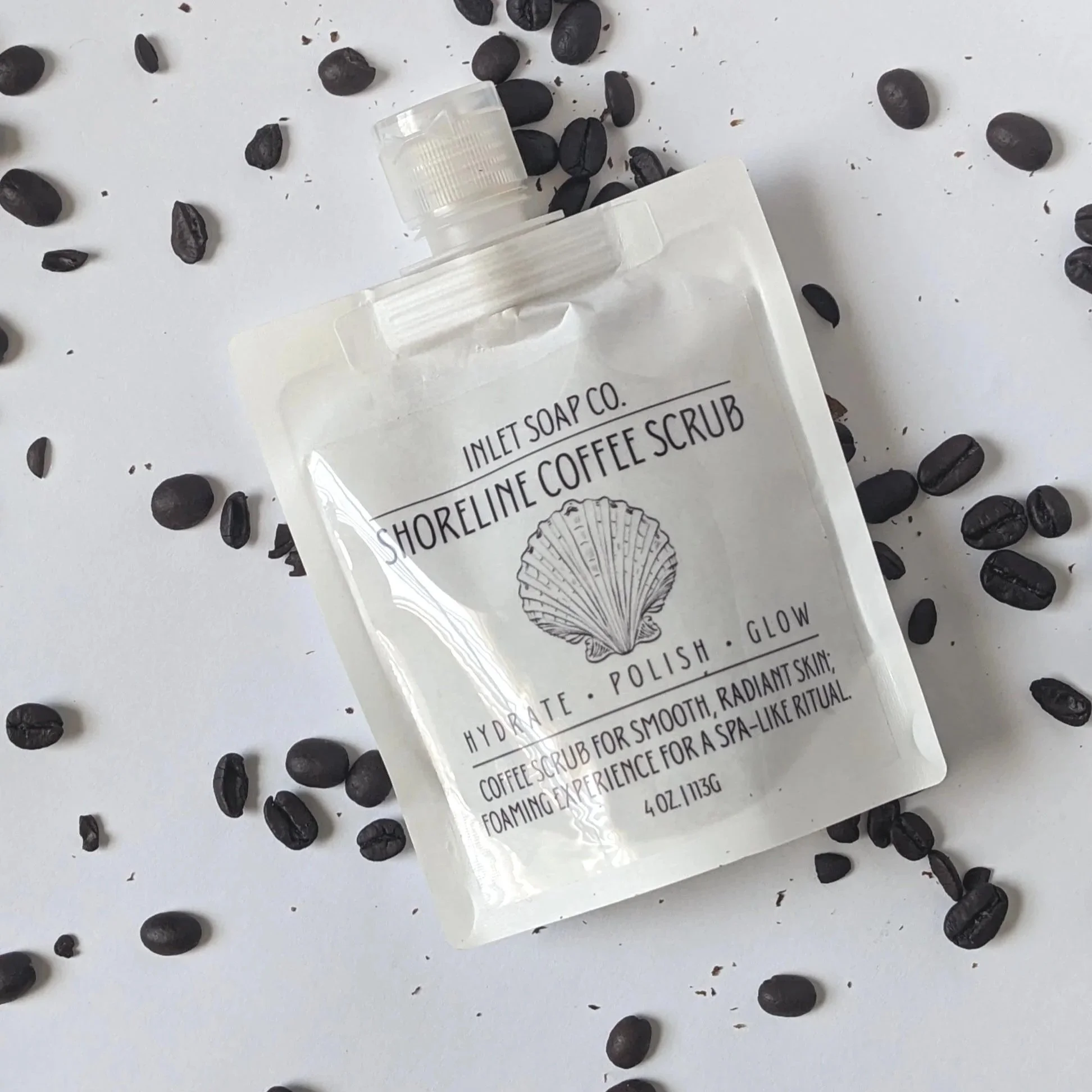 Shoreline Coffee Scrub – Skin Smoothing Coffee And Sugar Body Scrub 4 oz.