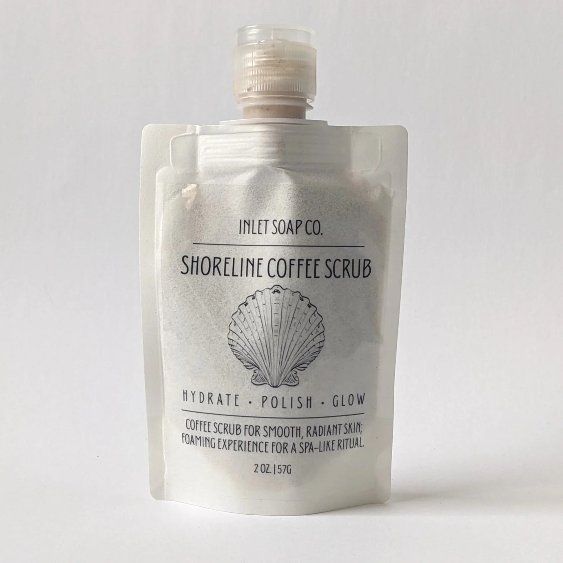 Shoreline Coffee Scrub – Skin Smoothing Coffee And Sugar Body Scrub 2 oz.