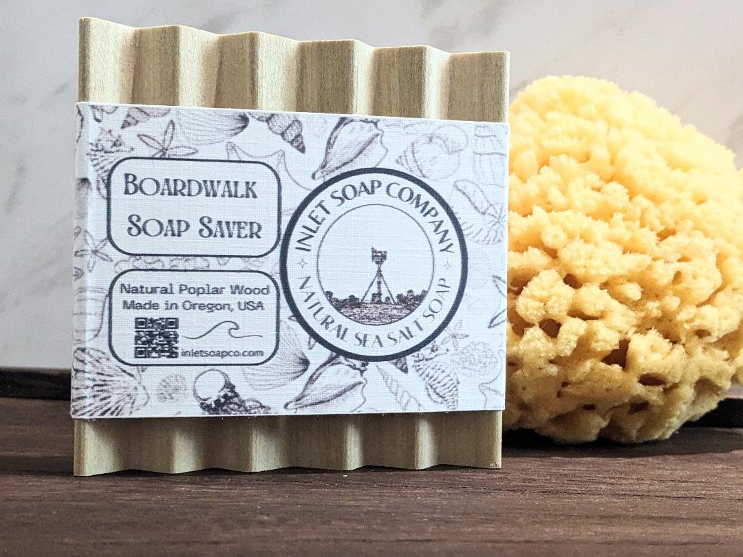 Made in USA handcrafted wood soap dish. Eco-friendly and plastic free.