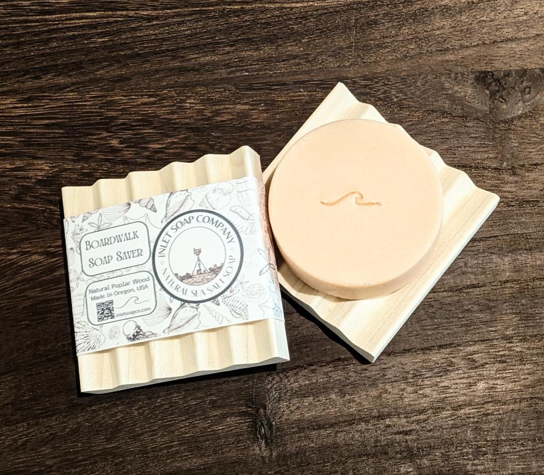 Made in USA handcrafted wood soap dish. Eco-friendly and plastic free.