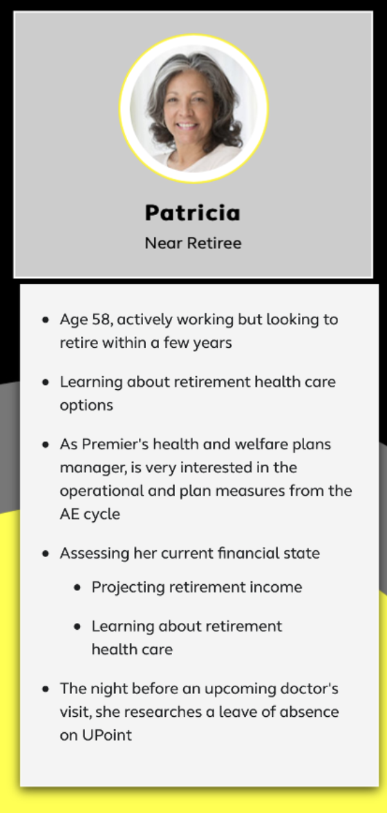 A short life stage persona focused on the entire platform.