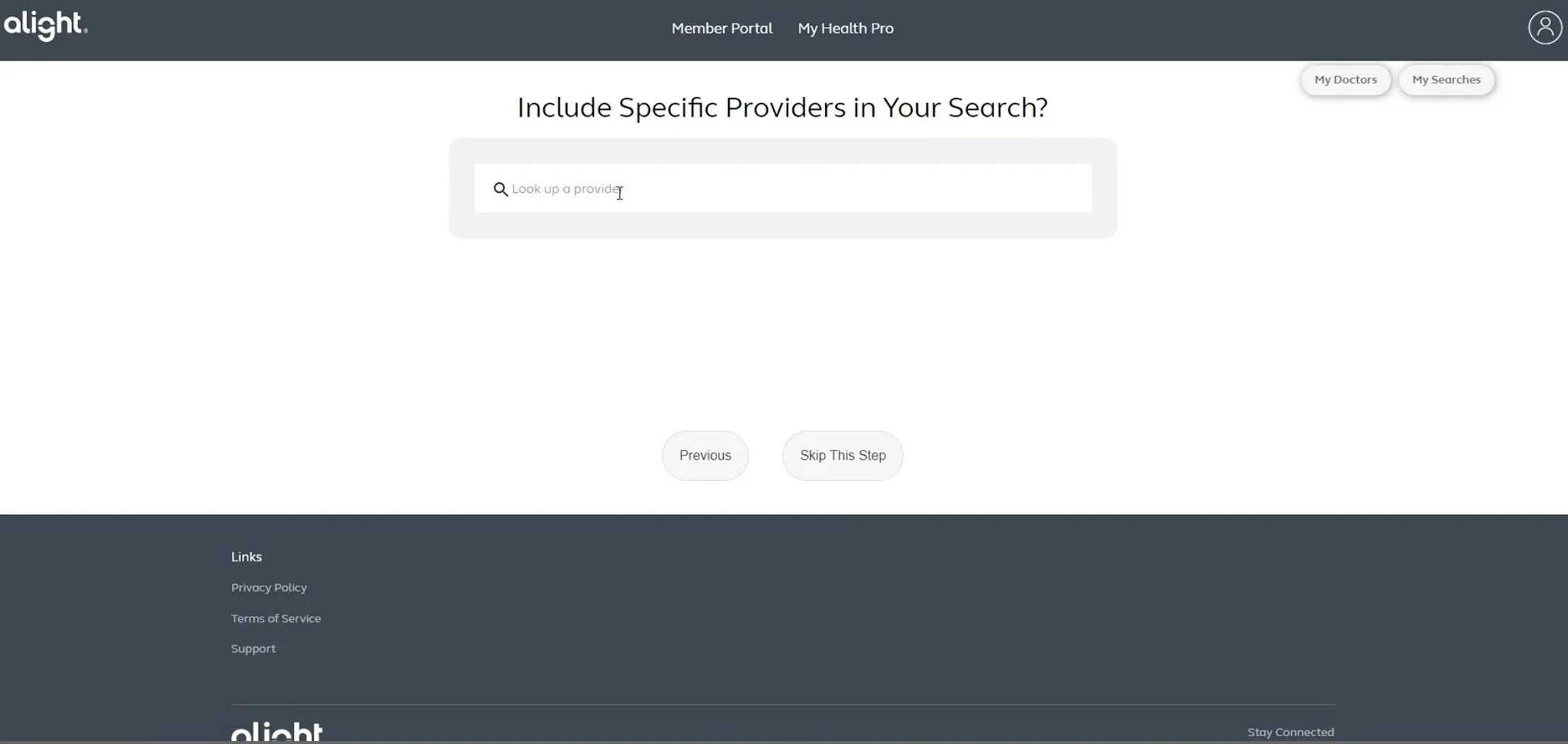 Users were confused in this search flow if they did not know the name of a specific doctor.