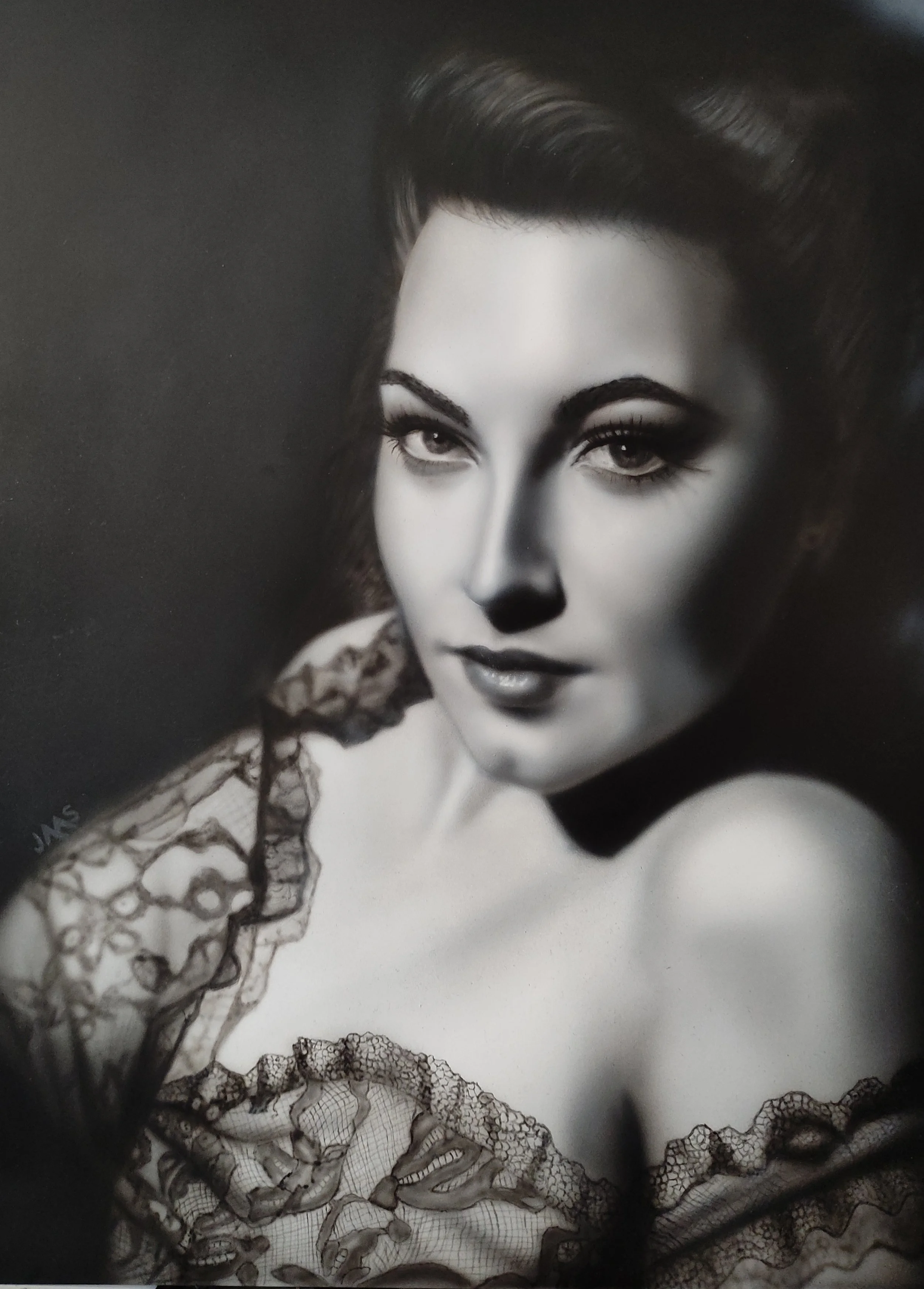 'Ava Gardner' Acrylic on aluminum. £Sold 