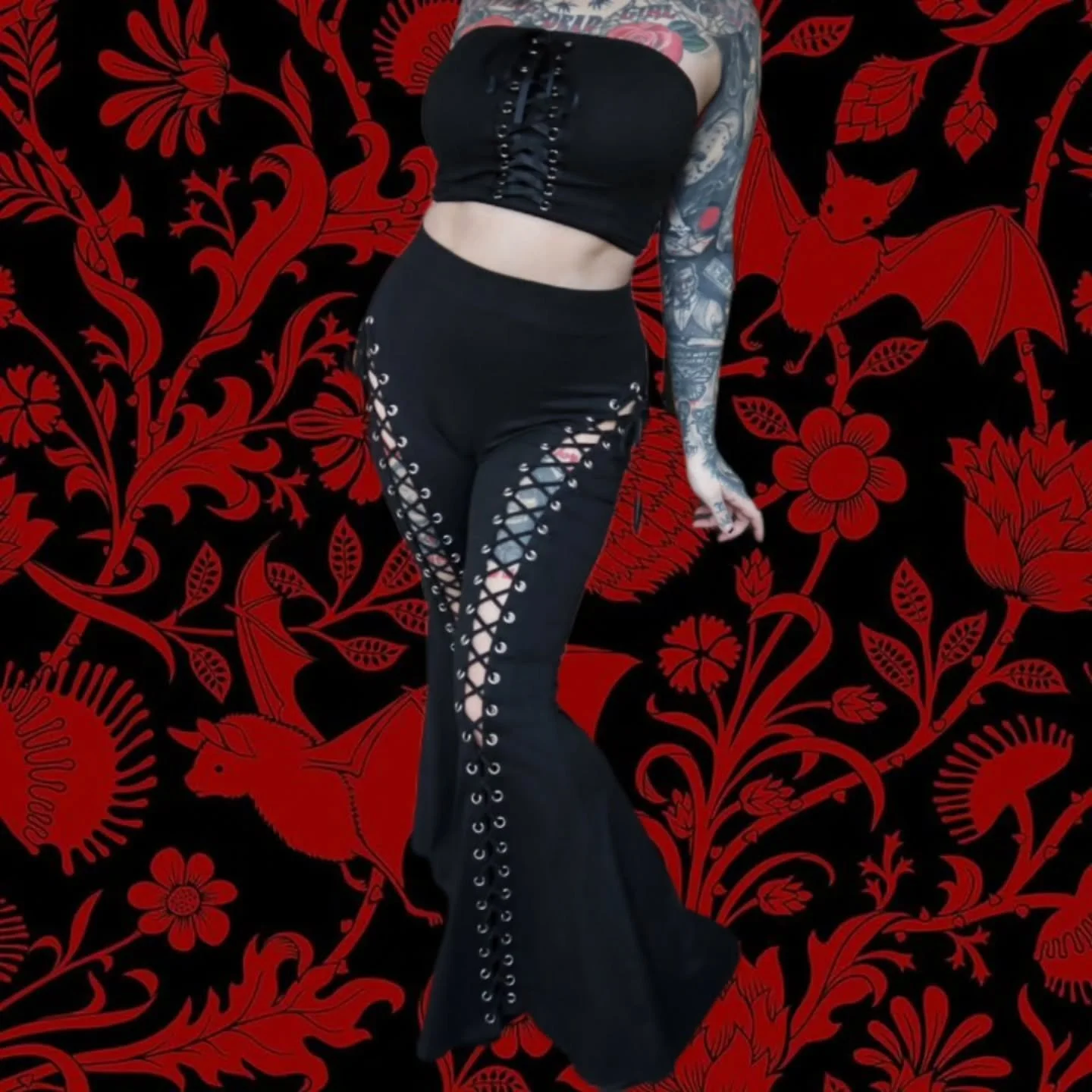 The Forest Ink restock has arrived at @curiouserboutiqueavl These pants sold out in record time for us the first time around and it will happen again! Black pants available in short, regular and tall lengths. Size availability is limited so get them 