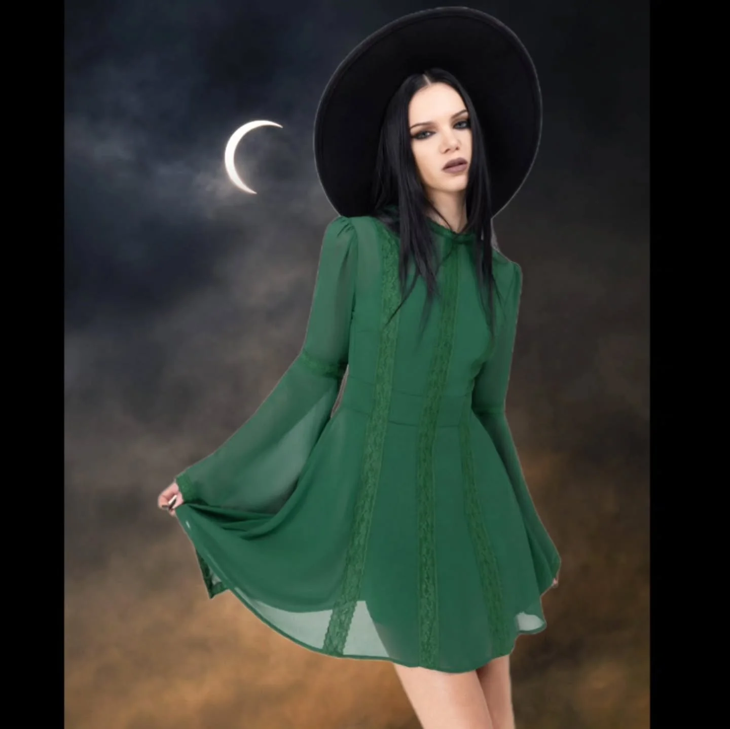 Bewitching new styles in stock now at Curiouser &amp; Curiouser Avl 🌙 black 🐈&zwj;⬛️ 
 
.
.
.
.
.
.
.
.
.
.
.
.
.
.
.
.
.
#witchyvibes #witchywoman #bewitching #gothootd #keepashevilleweird #ashevillecreaturesofthenight #ashevilletattoo #downtownas