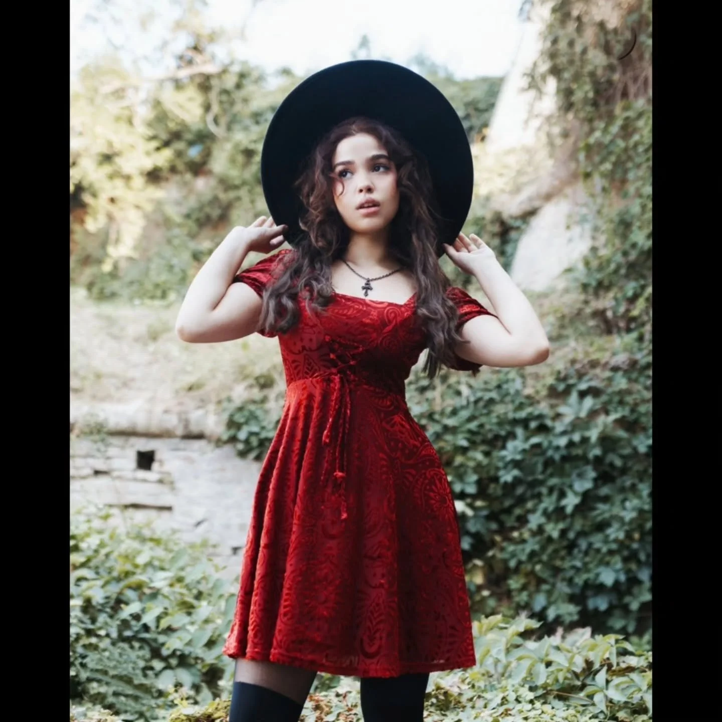 Come see the New Lepidoptera Dress at Curiouser &amp; Curiouser AVL! We are so in love with this color! Also it has pockets!!!! 😁
.
.
.
.
.
.
.
.
.
.
.
.
.
.
.
.
.
.
#gothootd #vampy #redgoth #ashevillenc #ashevilletattoo #828isgreat #downtownashevi