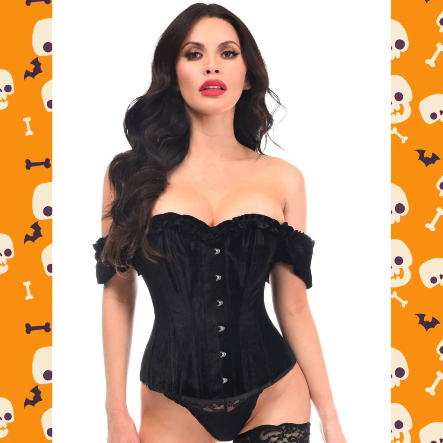 ✨️ New Style Alert! ✨️ 
  We are in LOVE with this new corset!
This corset is made from high quality, super soft velvet fabric on the outside, Full busk closure in the front, traditional laces in the back. This corset even includes Waist tape inside 