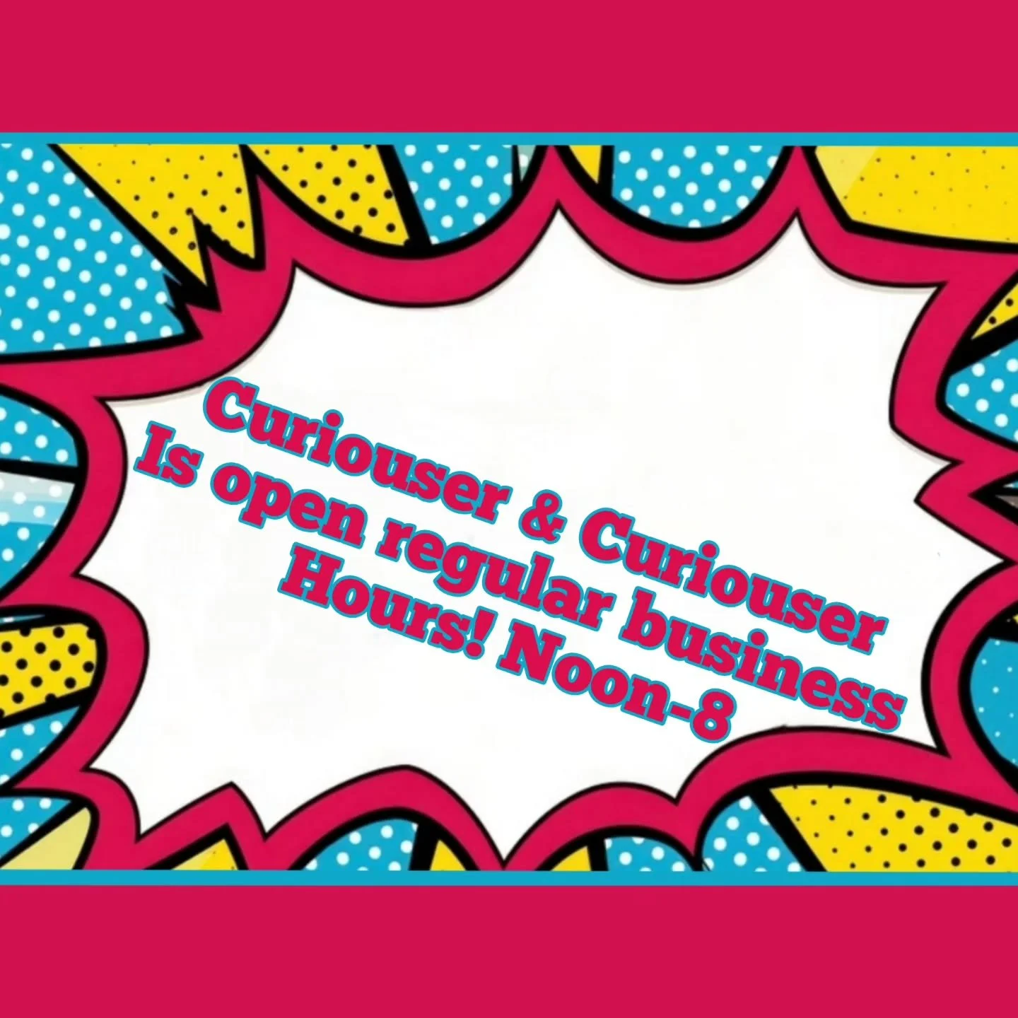 Curiouser &amp; Curiouser is back to regular business hours! The winter weather has really taken a toll on small businesses these last two weekends. Please consider shopping small.