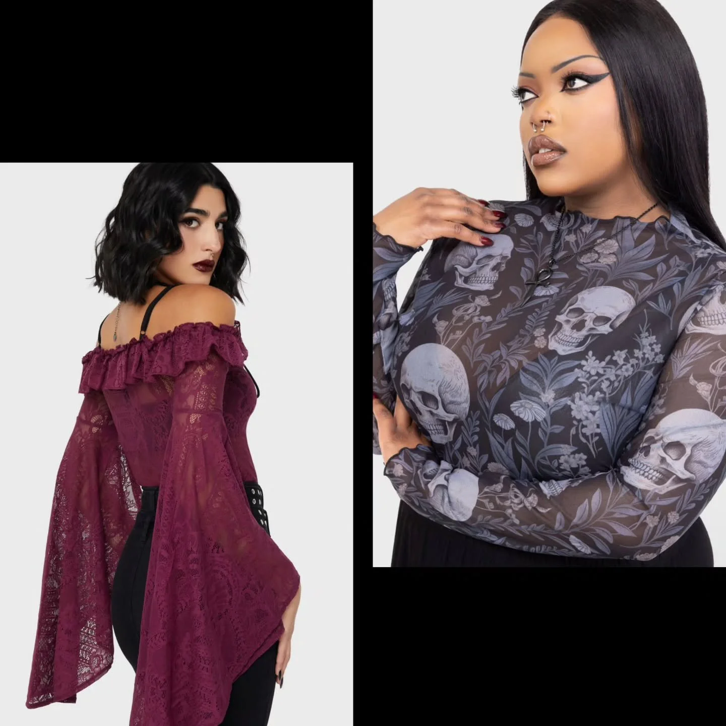 Lots of new styles to DIE for hitting the floor today at Curiouser &amp; Curiouser AVL! 💀
 Located at 117 Sweeten Creek Road in Asheville