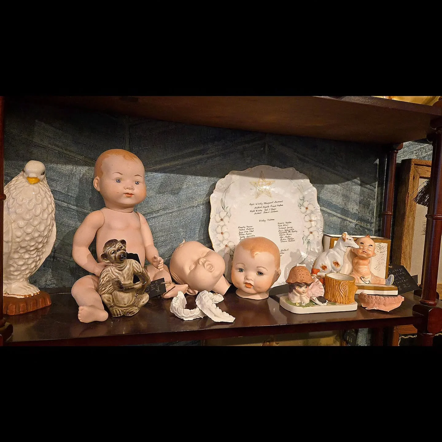 Have you browsed @curiouserboutiqueavl lately? @batcountryvintage has a TON of new items in the store! 
  Curiouser &amp; Curiouser is located at 117 Sweeten Creek Road, beside @boutiqueroyaleasheville