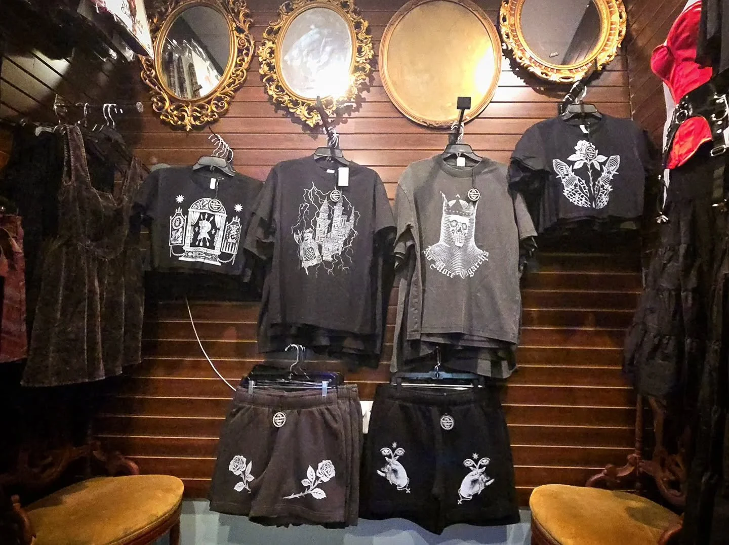 ✨️ Curiouser &amp; Curiouser is extatic to announce that we now stock @whileodinsleeps ! We have had our eye on this brand for a while and we recently found out they are North Carolina based! 
The quality is incredible! The 2 unisex tees are 100% cot