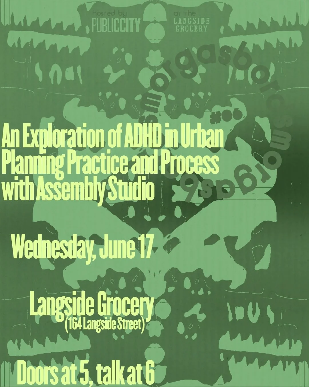 Thanks to everyone who came this Wednesday! Two weeks from now, Smorgasbord 06 will have Ryan Segal Alexander of Assembly Studio joining us for a participatory presentation on ADHD in Urban Planning Practice and Process.

RSVP at the link in our bio.