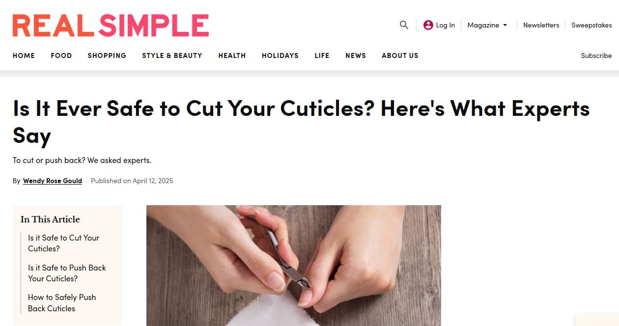 Is It Ever Safe to Cut Your Cuticles? Here's What Experts Say