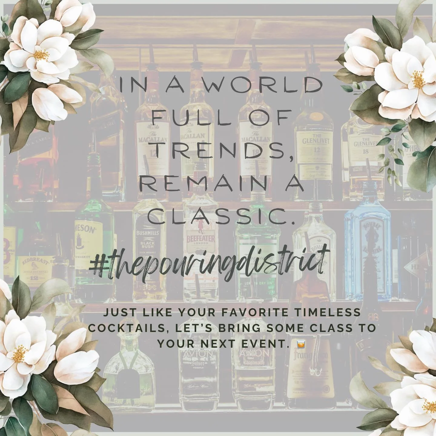 ✨💍 Now Booking 2026 Weddings 💍✨

Planning a 2026 wedding? Now is the time to lock in your bar service 🍸
Dates fill fast, and the right bar elevates the entire experience.

At The Pouring District, we bring a classic, tasteful mobile bar that blend