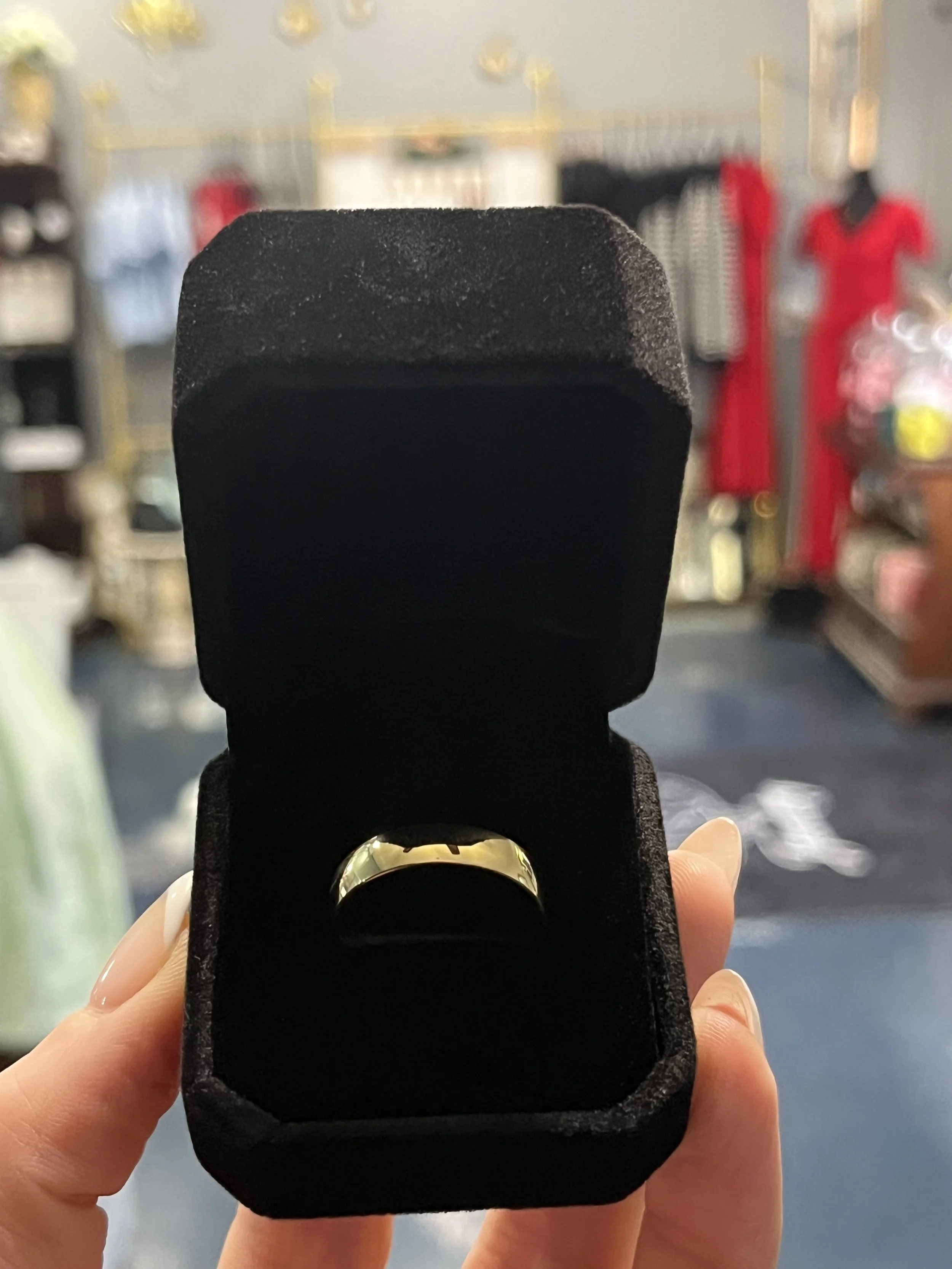 a classic yellow gold men's band by TSC Jewelry