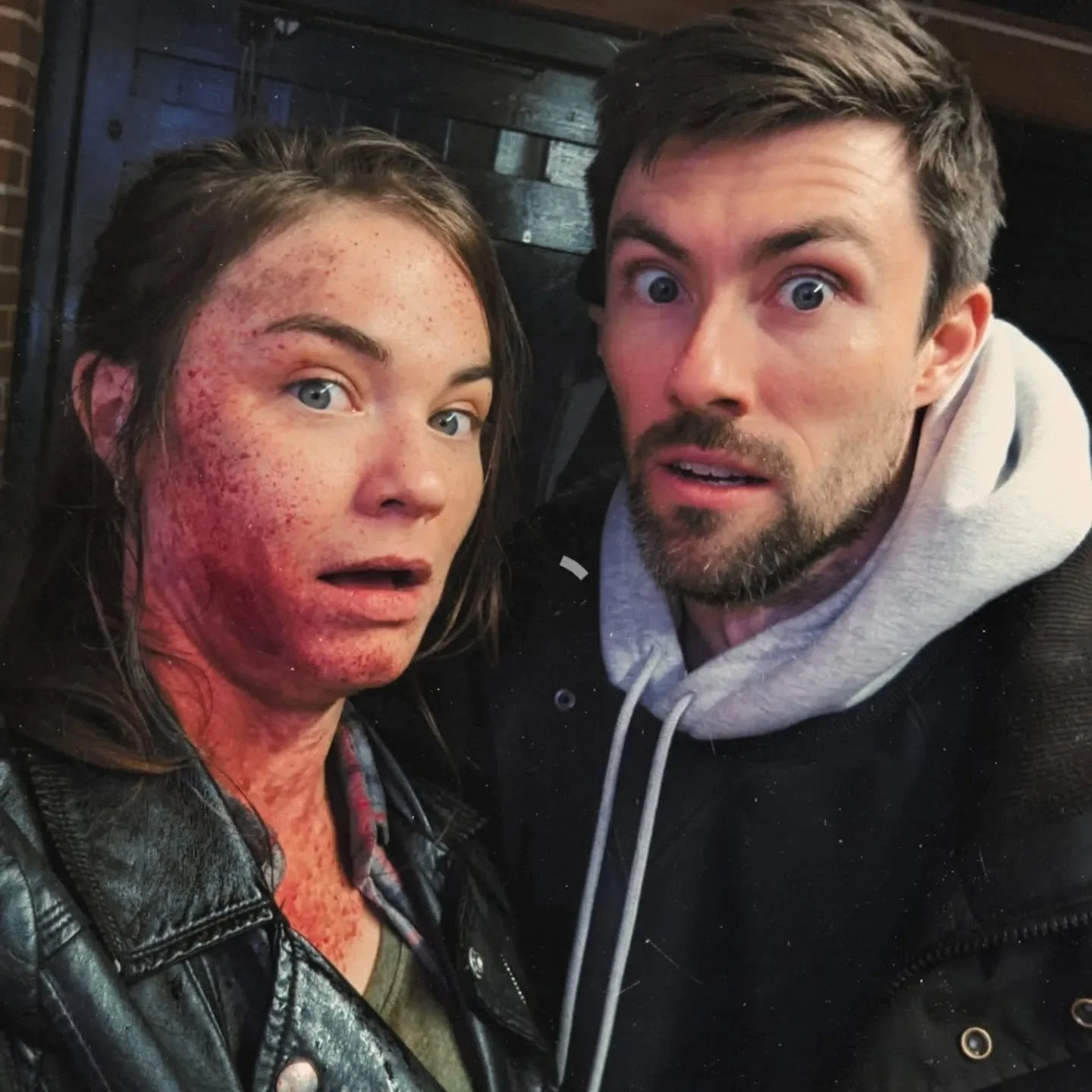 ⚠️☣️ TW: Fake blood! 

So I finally got to shoot my scenes for @zakfenning new Zombie Film at the weekend (post plague 🤒), alongside the glorious @tonycactor . Old school Super8 with no second take, this competition entry was an absolute challenge i