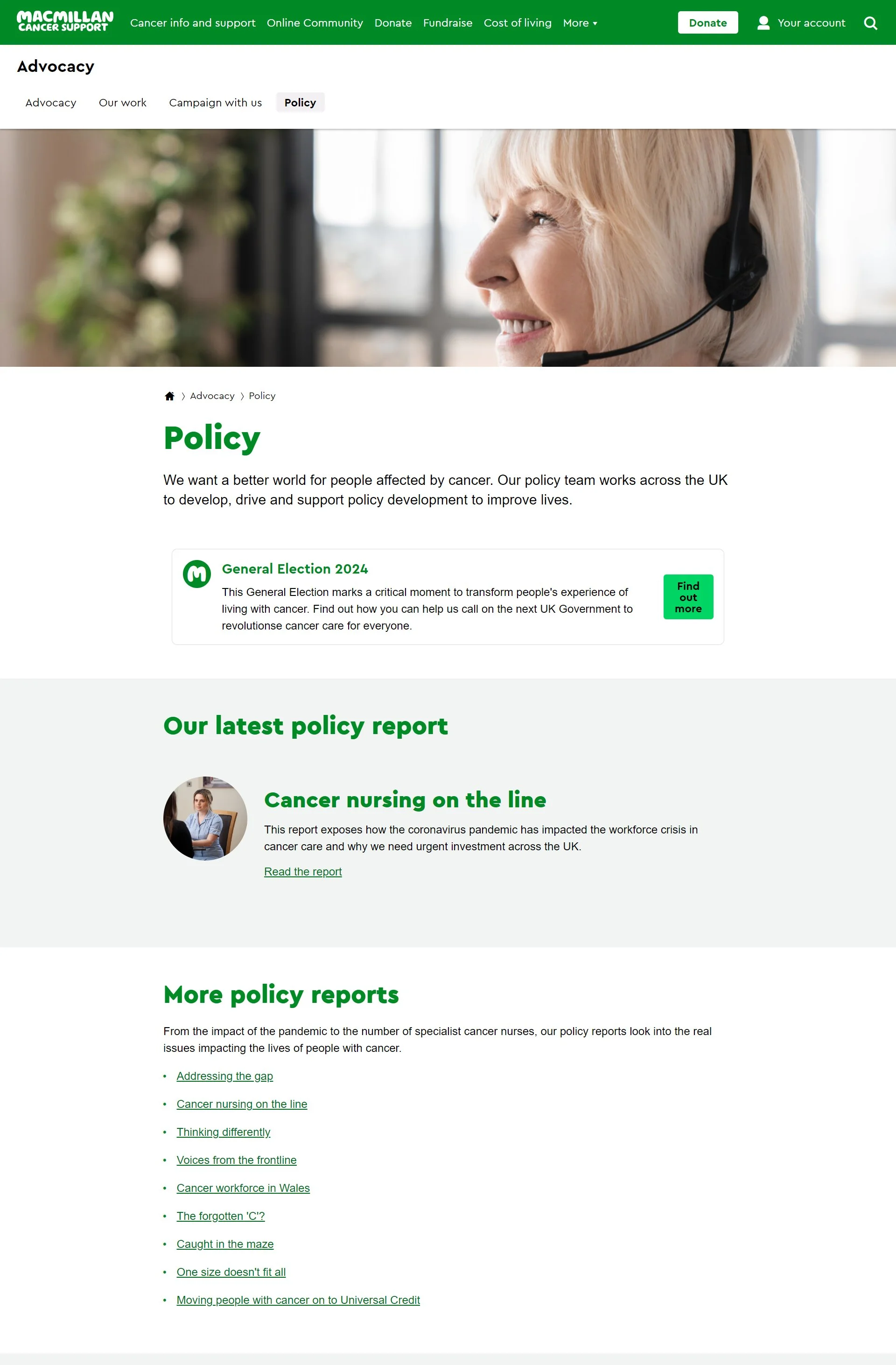 An image showing a website landing page