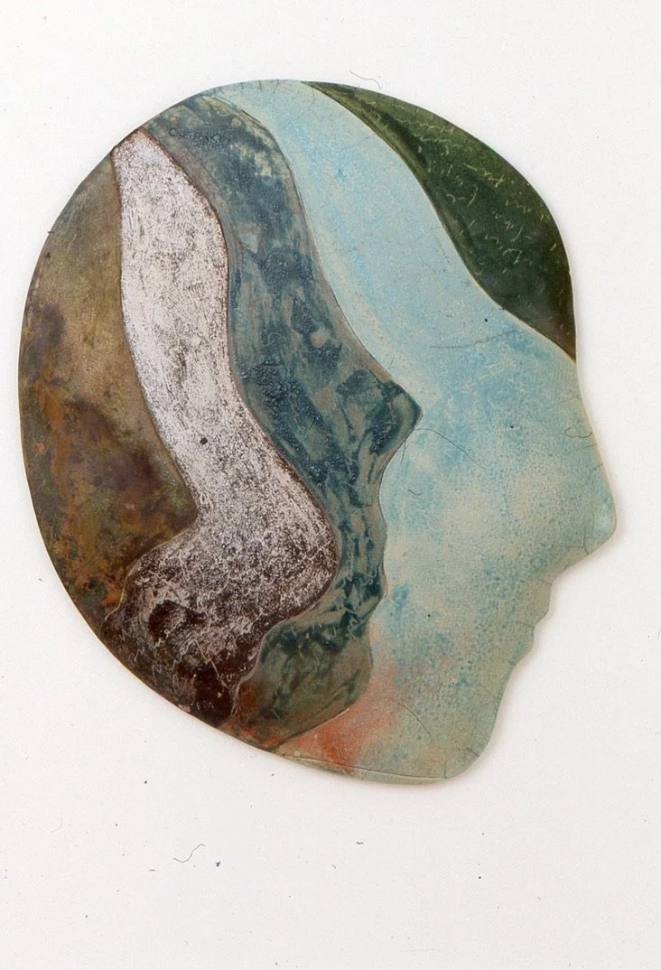 Layered, Raku, 14x16x3"