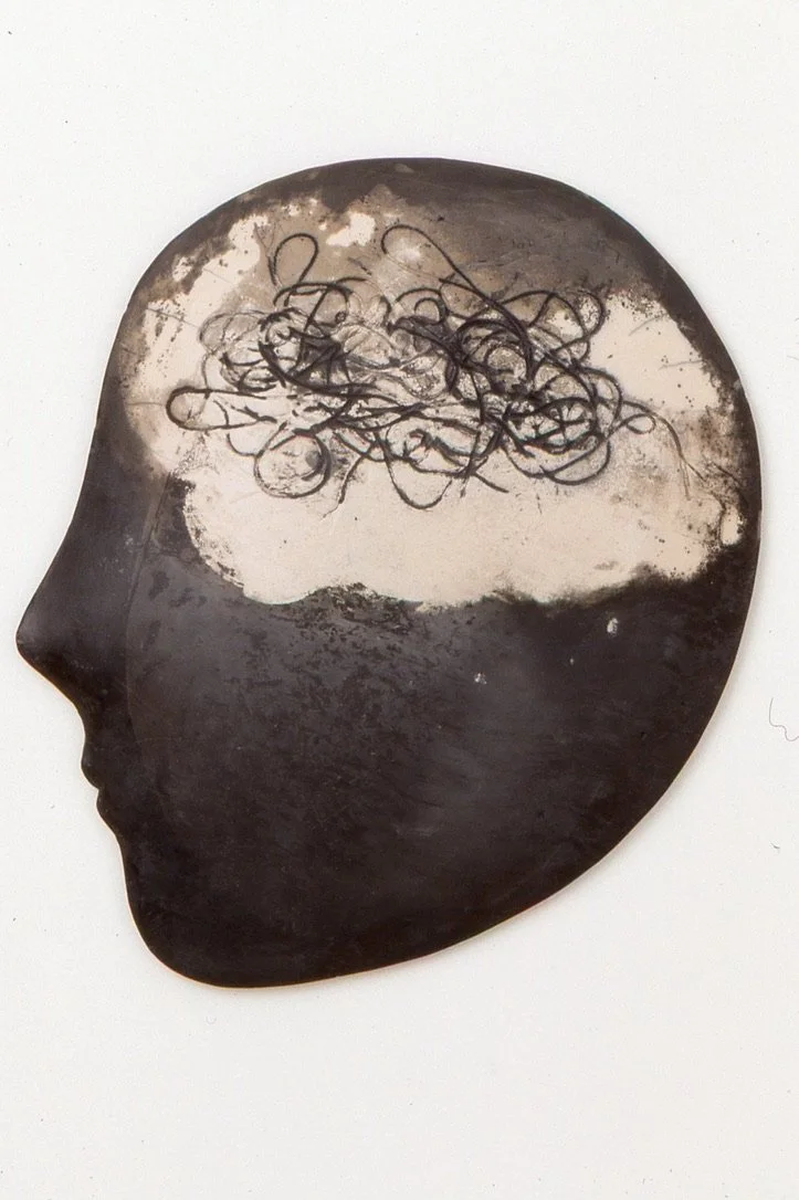 Confused, Raku, 14x16x3"