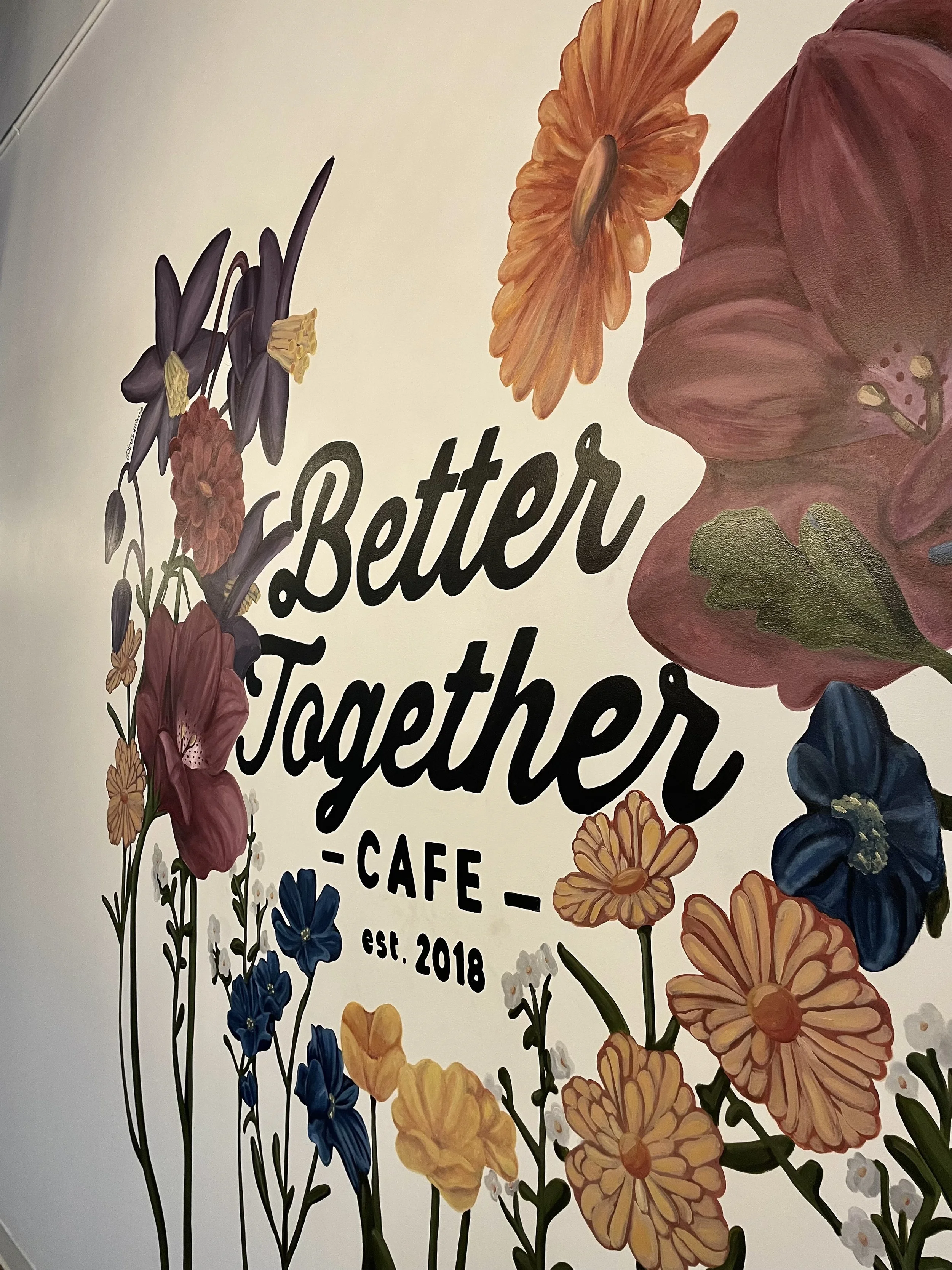 Large Vertical Floral Mural with Logo
Located in Better Together Cafe in Muskego, WI
2026
