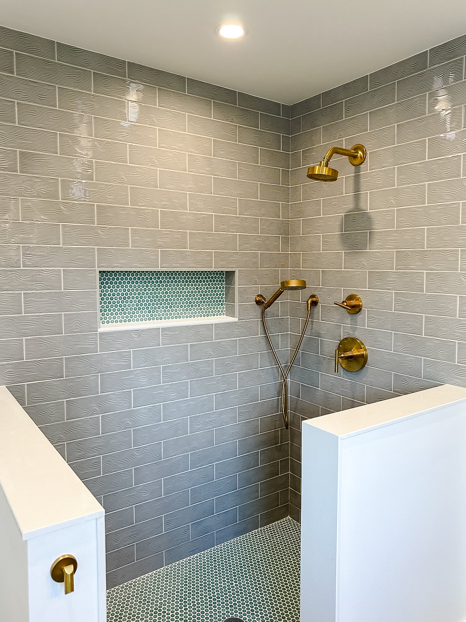 Bathroom shower recessed lighting install in Scituate, MA