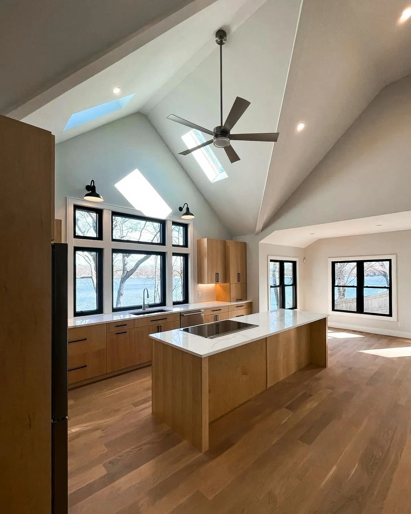 Oldie but goodie✨Our team wired up recessed, under cabinet, and dedicated task lighting to bring this open floor plan to life.

#Openfloorplan #KitchenLighting #ElectricalServices