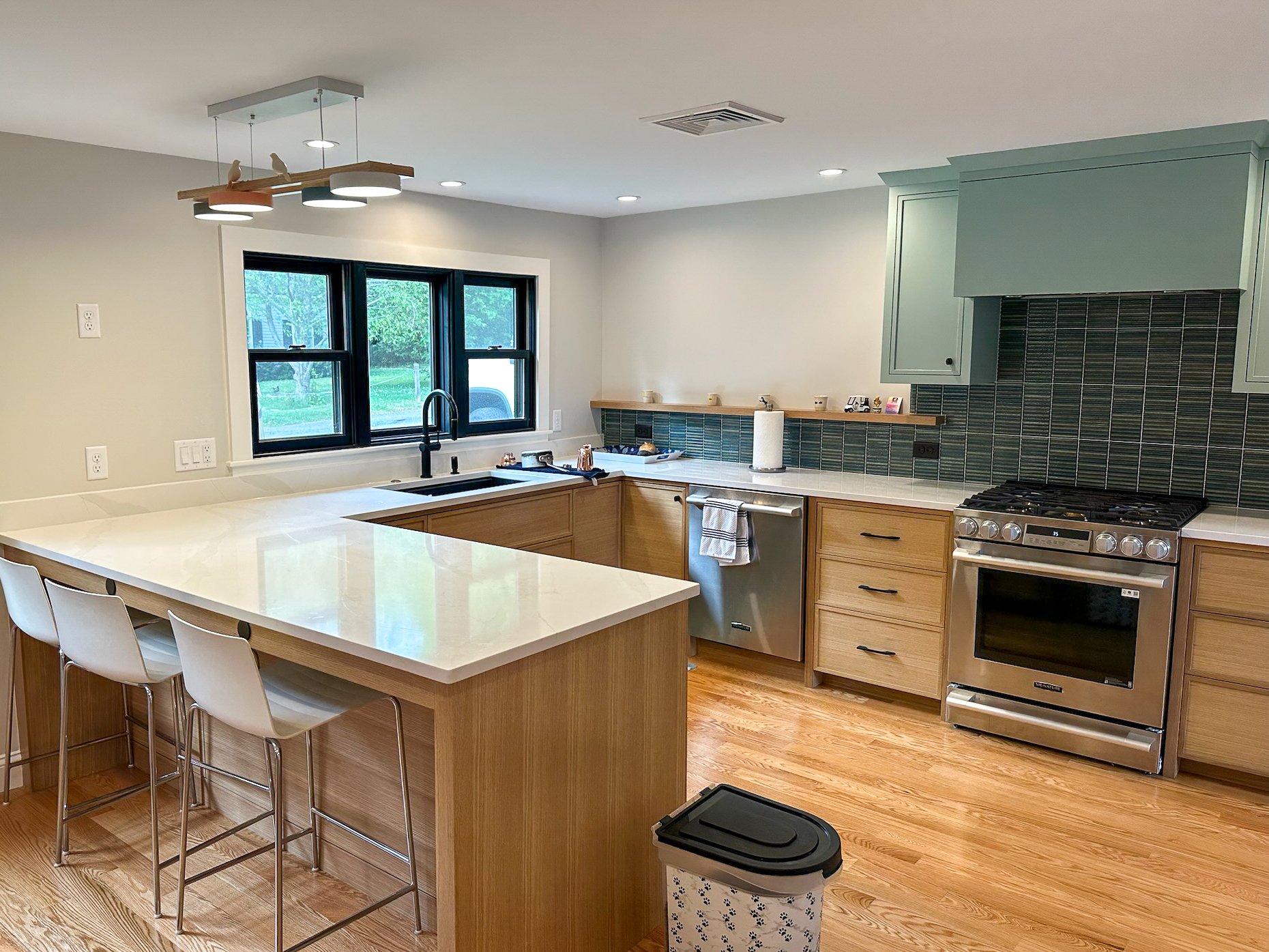 Kitchen renovation in Marshfield with expert lighting installations