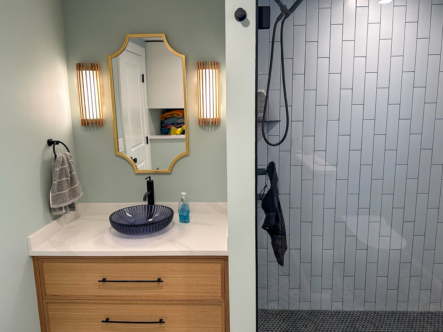 Bathroom renovation and lighting installation in Marshfield, MA