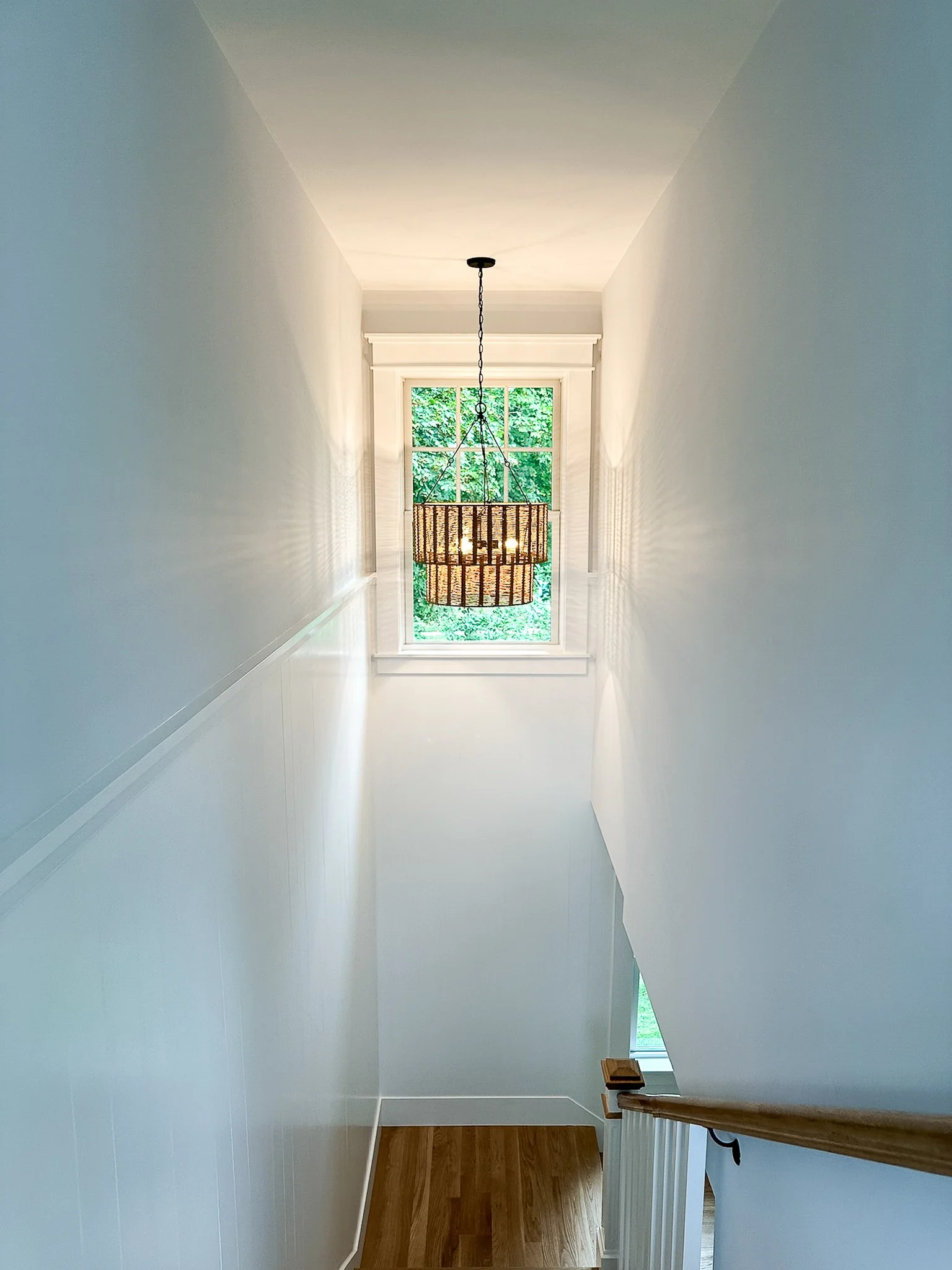 Stairway pendant installation by Puopolo Electric