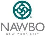 Nawbo New York City logo with circular emblem above the text