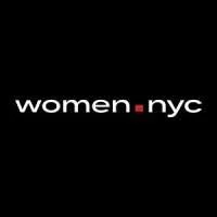 Black background with white and red text that reads "women.nyc"