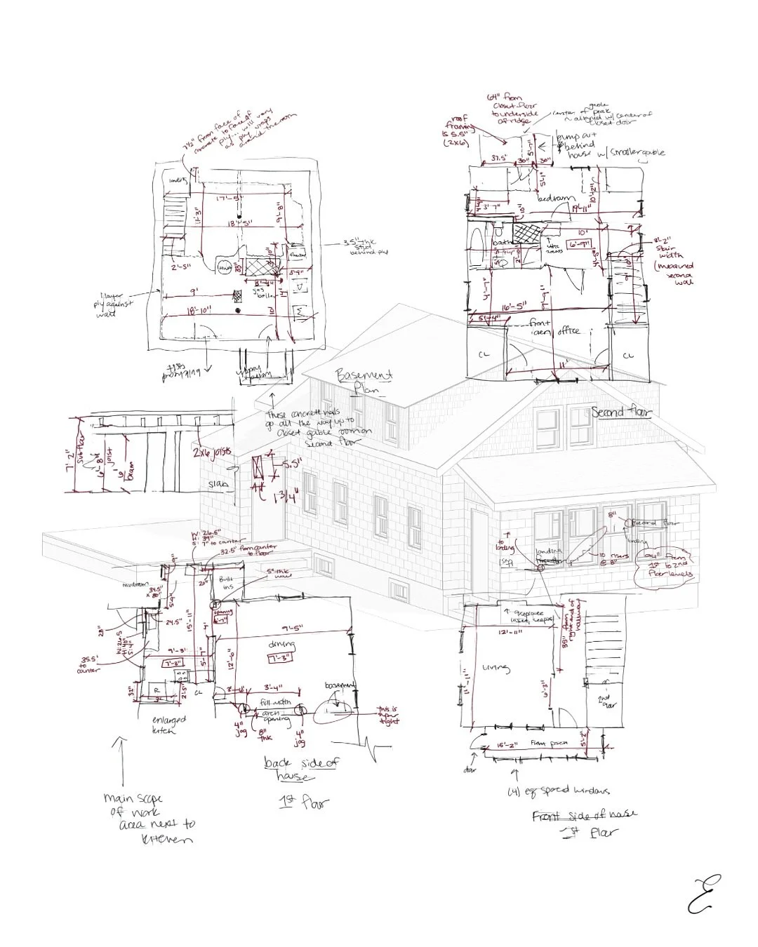 Existing conditions measure meeting notes &amp; early schematic design modeling📋✏️

#Emerald #Designbuild #Measuremeeting #existingconditions #schematicdesign