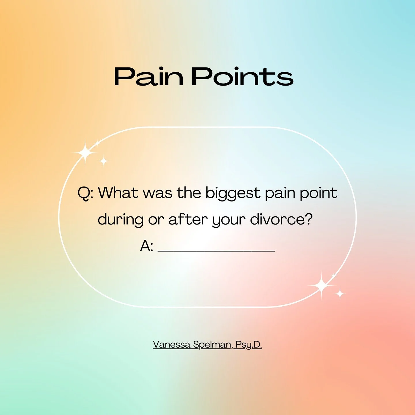 What were your biggest pain points during or after divorce? I'm going to incorporate the feedback I get into a new free webinar.