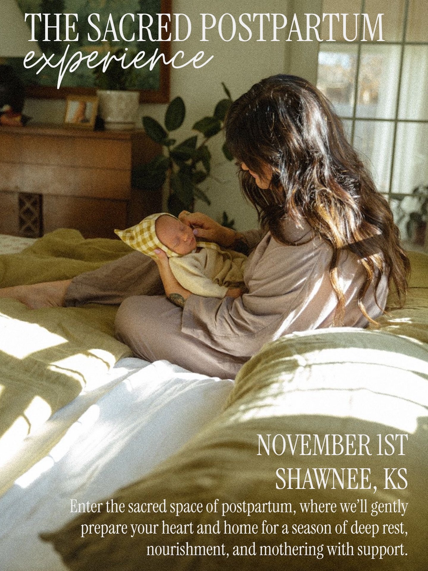 My postpartum class was rescheduled to November 1st! Thank you for your flexibility. We would love to have you join us 💛 Information below! 

I am deeply passionate about the sacred postpartum season. It deserves as much planning and care as birth i