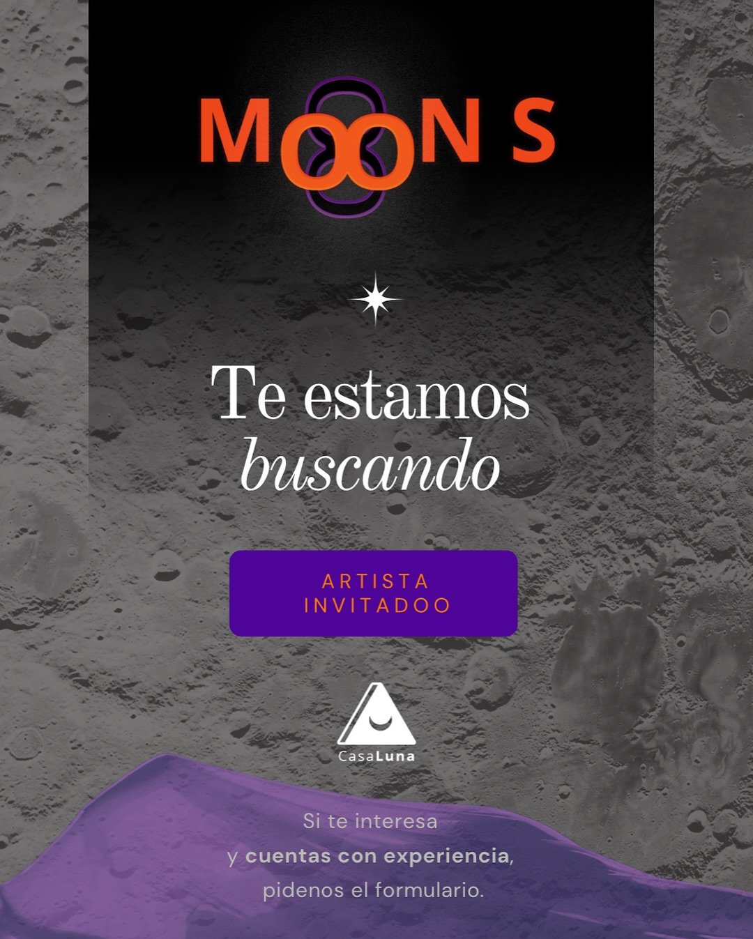 🧑&zwj;🏫 CONVOCATORIA PARA ARTISTAS/MAESTRXS 💃🏾 🕺 &ldquo;M♾️NS&rdquo; &ndash; 8&ordm; Aniversario de Casa Luna, tu #HogarDeDanza 🎭 

&iquest;Te interesar&iacute;a dar clase al lado de bailarinxs internacionales y darte a conocer en un escenario 